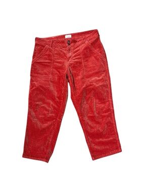 Pilcro Anthropology Red Corduroy 3/4 Leg Pockets Size 16W